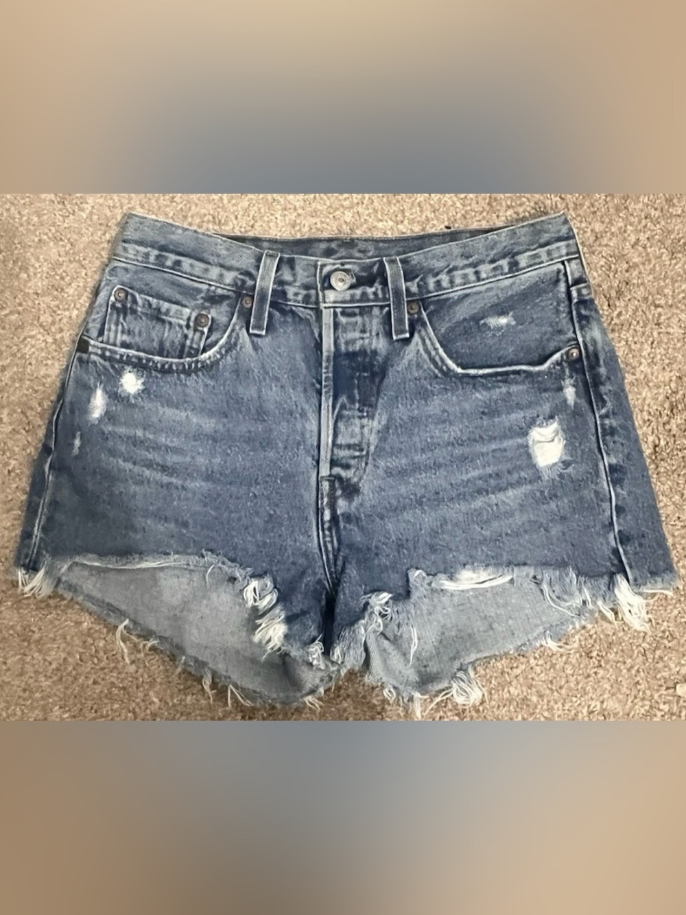 Levi's Distressed Jean Shorts Size 27